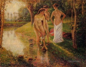  1896 Painting - bathers 1896 Camille Pissarro